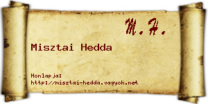 Misztai Hedda névjegykártya